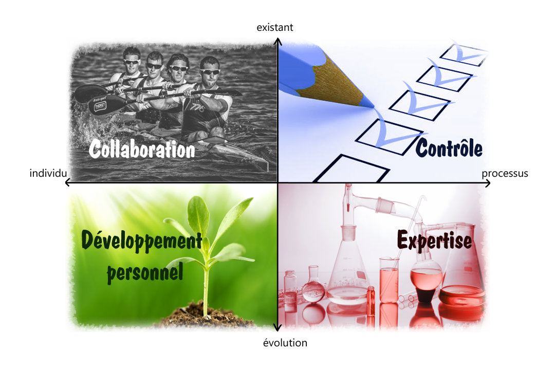 Le modèle de Schneider et ses cultures : développement personnel, collaboration, contrôle, et expertise