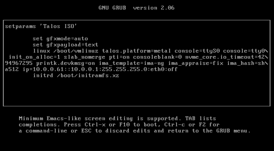 Talos Linux control plane