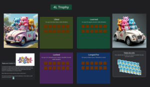 Néosoft retro agile board virtuel bisounours
